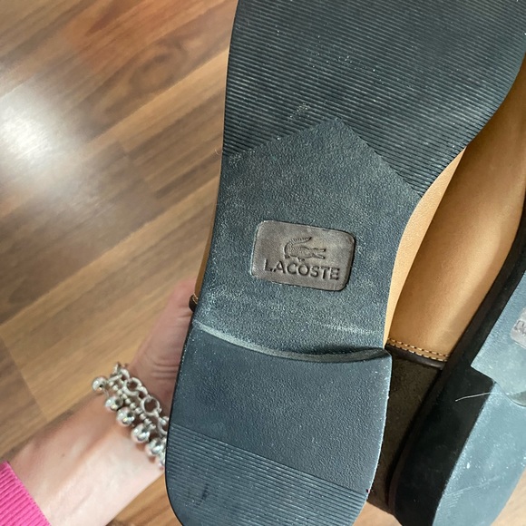 Lacoste caramel-coloured leather + chocolate brown suede women’s size 8 - Picture 4 of 5
